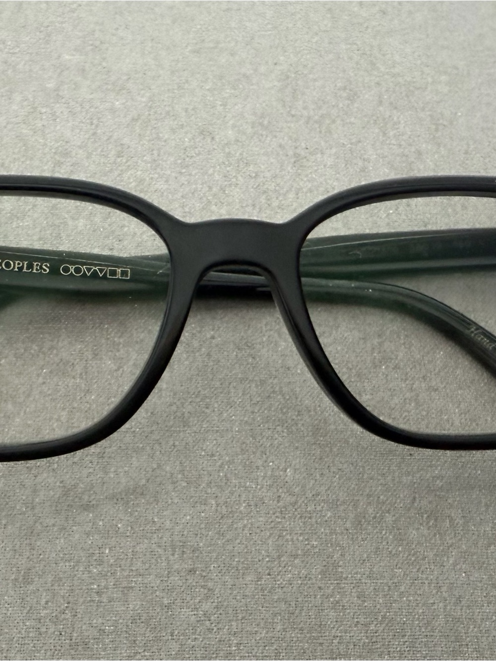 Oliver Peoples Black Eyeglass Temples with Gold Logo